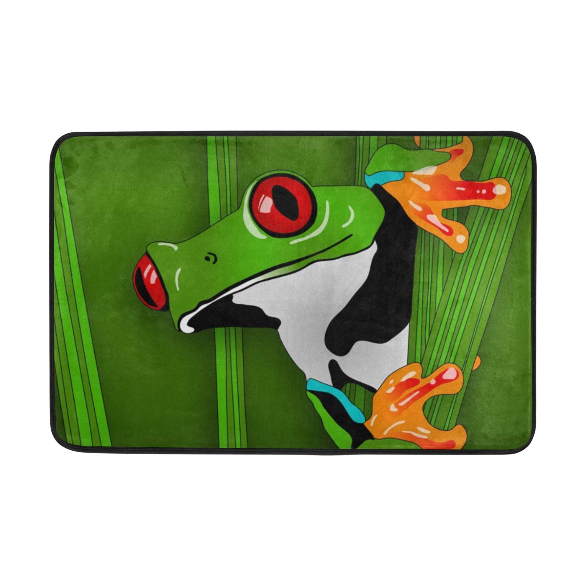 Amazon｜玄関マット おしゃれ 蛙 カエル柄 屋外 室内 バスマット